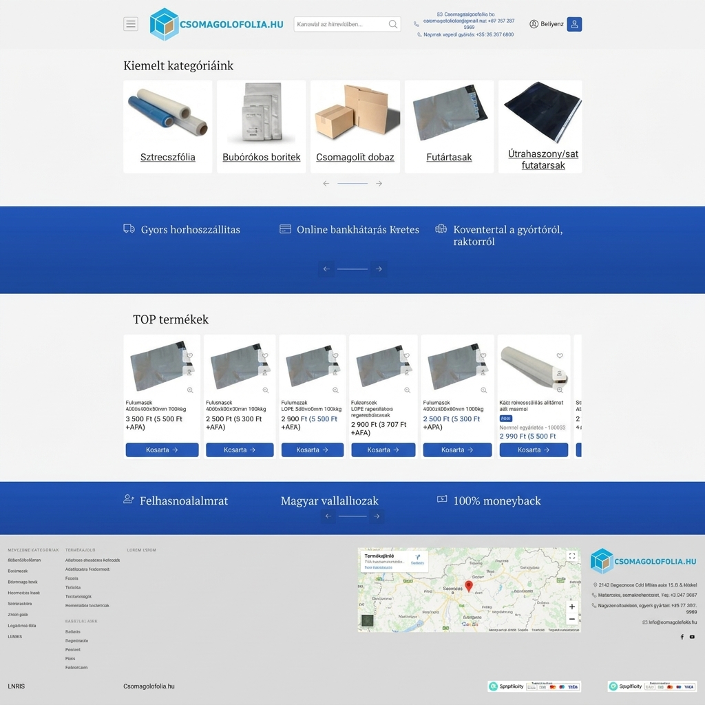 Csomagolóanyag - Professzionális termékcsomagolási webáruház